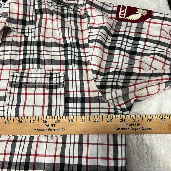 Men's Akdmks Plaid Button-Up Long Sleeve Shirt 0630 - Picture 13 of 14